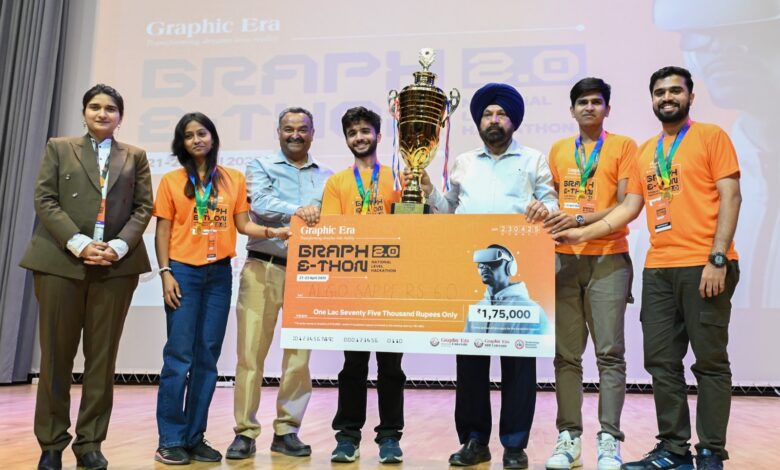 Tem Algosappers won Graphic E Thon competition and cash prize of Rs.1.7 lakh