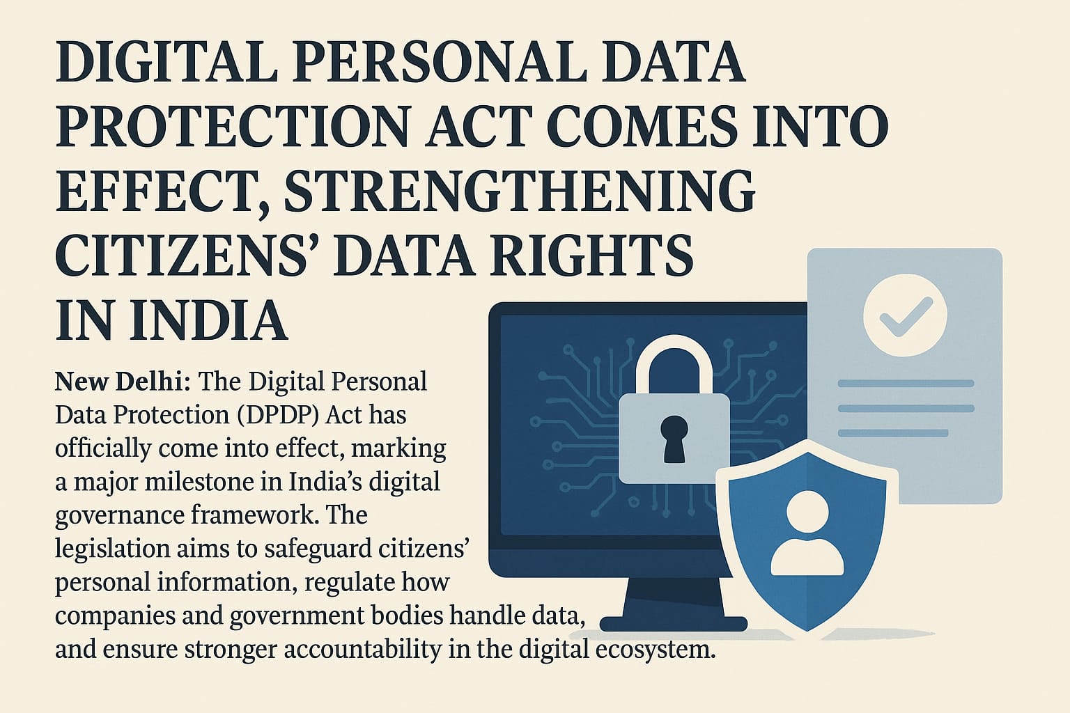 Digital Personal Data Protection Act Comes Into Effect, Strengthening Citizens’ Data Rights in India