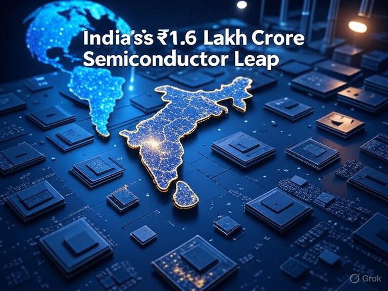 India Accelerates Semiconductor Ambition with ₹1.6 Lakh Crore Investments