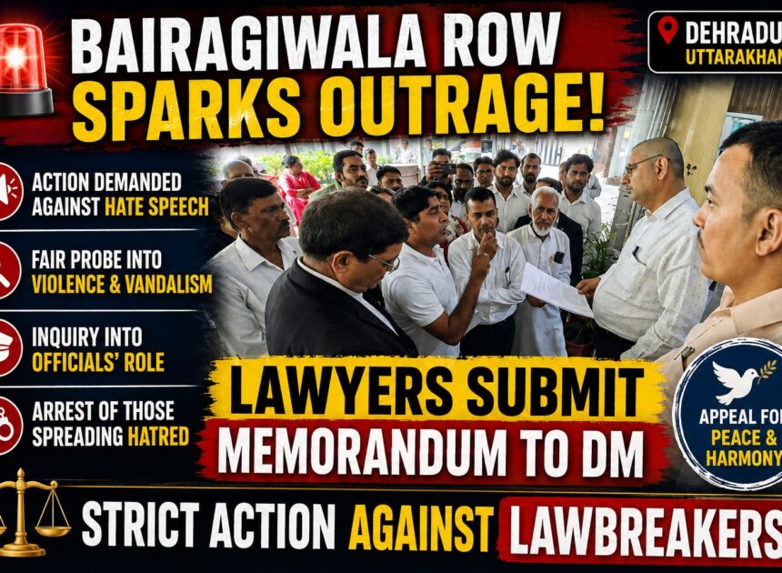 Advocates Submit Memorandum to DM Over Bairagiwala Incident, Seek Strict Action Against Hate Speech and Violence