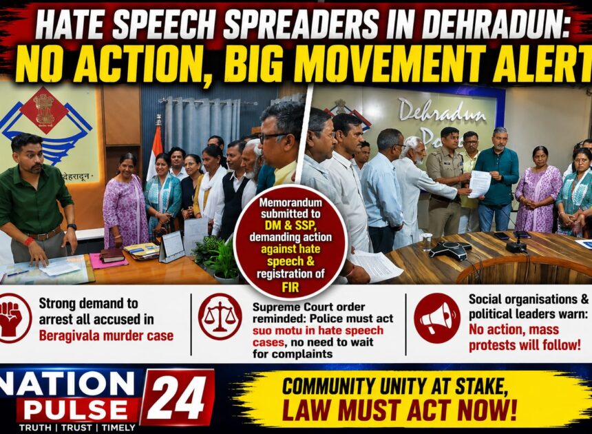 Action Sought Against Hate Speech in Dehradun; Social Groups Warn of Mass Protest
