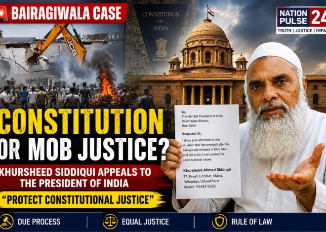 Khursheed Ahmad Siddiqui Appeals to President Over Bairagiwala Case, Raises Constitutional Concerns