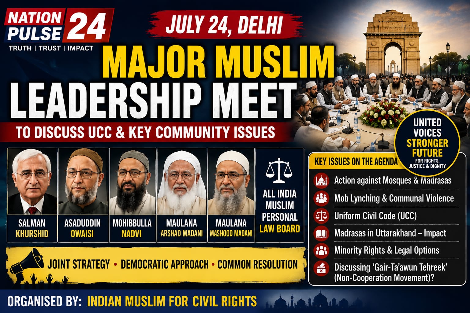 Major Muslim Leadership Meet in Delhi on July 24 to Discuss UCC and Community Issues