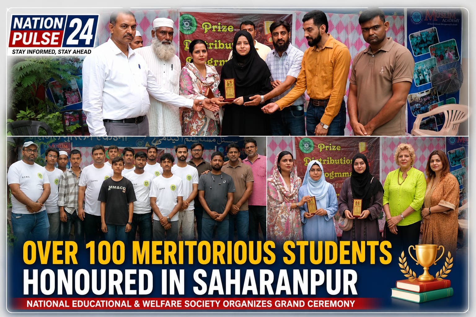 Over 100 Meritorious Students Honoured at Grand Award Ceremony in Saharanpur