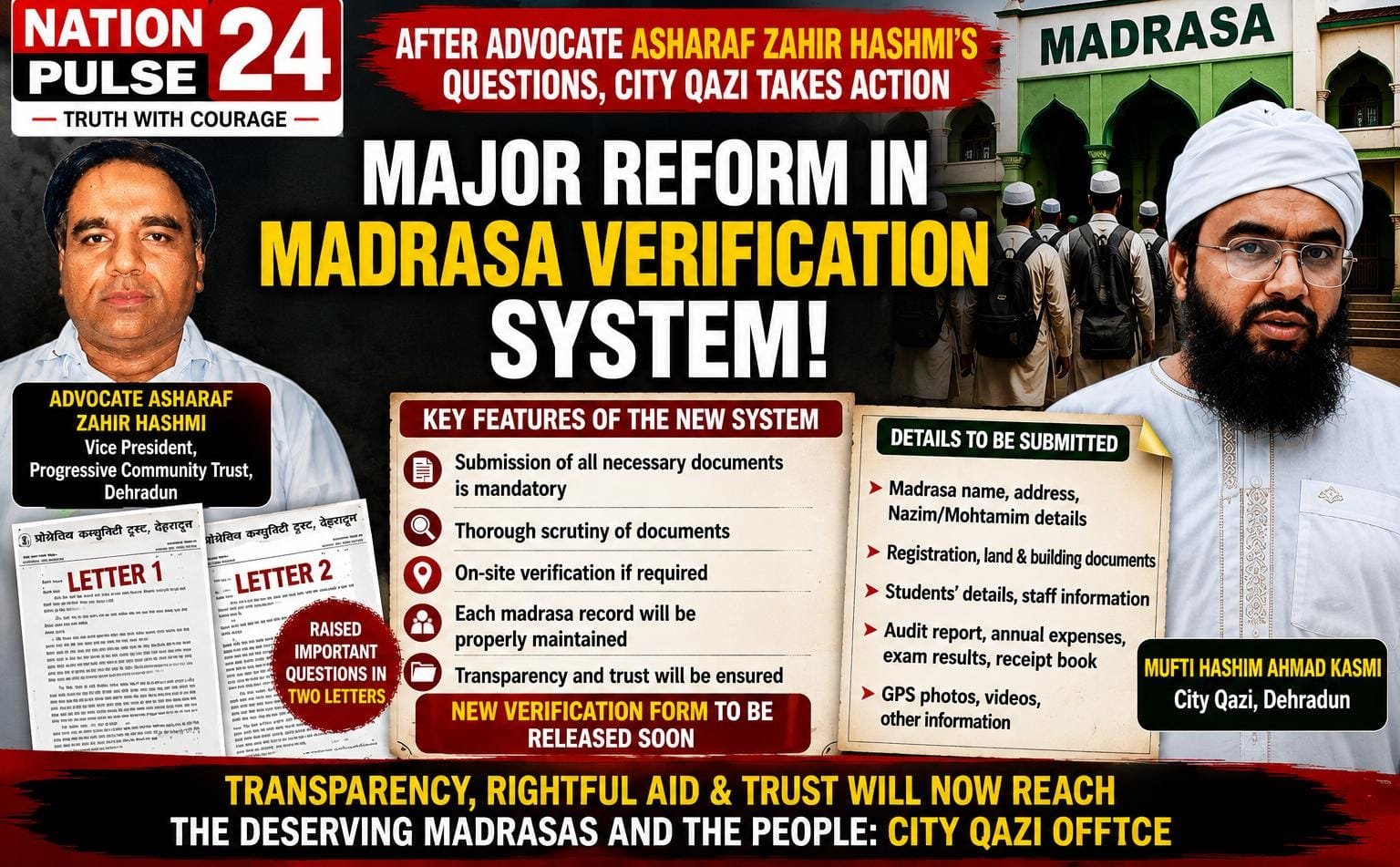 Major Change in Madrasa Verification System, Shahar Qazi Office Prepares New Form