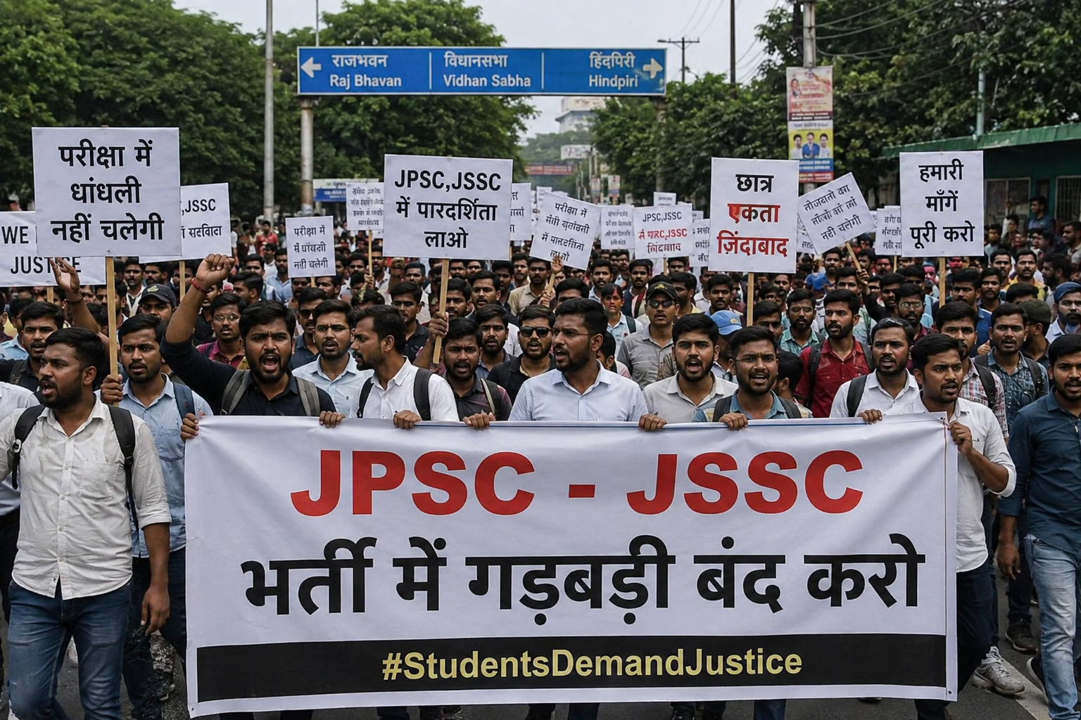 Jharkhand Students March to Assembly Over JPSC-JSSC Recruitment Controversy