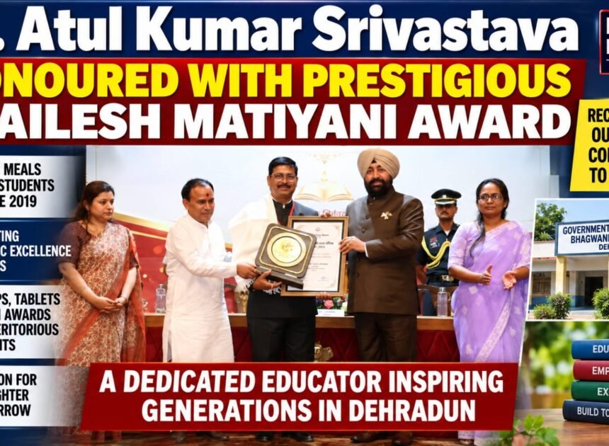 Dr. Atul Kumar Srivastava Honoured with Prestigious Shailesh Matiyani Award