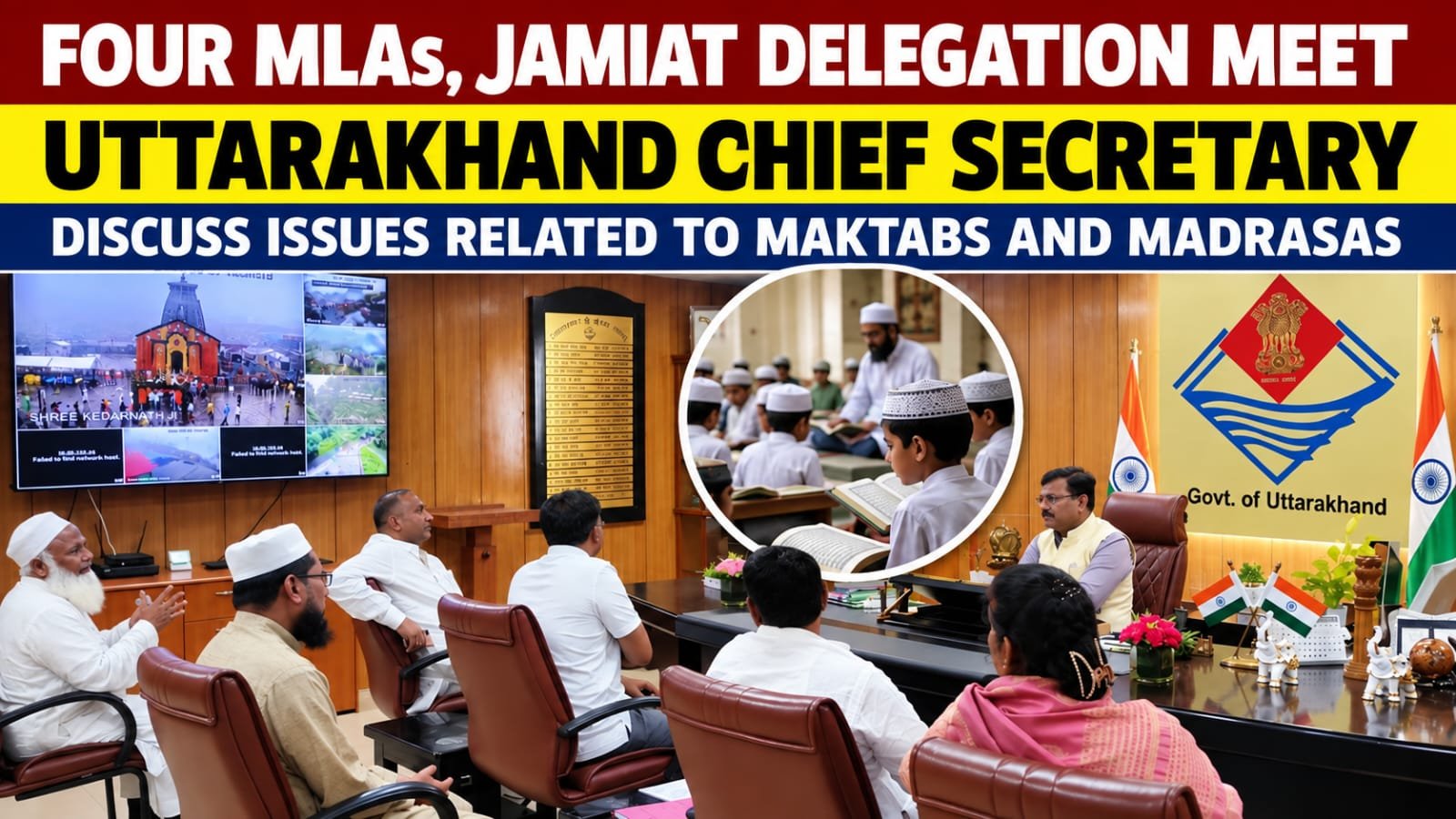 Four MLAs, Jamiat Delegation Meet Uttarakhand Chief Secretary Over Issues Related to Maktabs and Madrasas