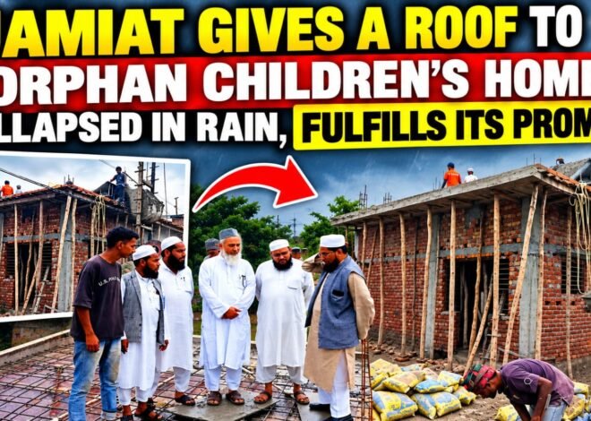 Jamiat Helps Rebuild Roof for Three Orphaned Children in Vikasnagar, Fulfils Its Promise